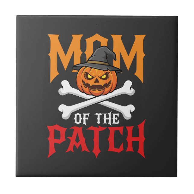 Carreau Maman Halloween de Patch Pumpkin Sorcière (Devant)