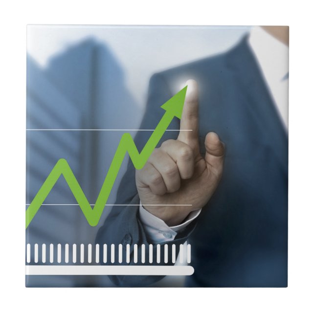 Carreau Man showing stock price touchscreen concept (Devant)