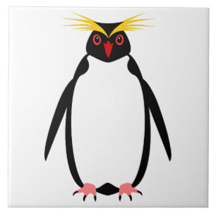Carreau Manchot rockhopper ou macaroni drôle