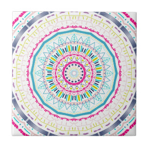 Carreau mandala coloré