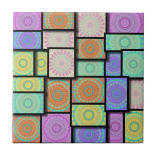 Carreau Mandala coloré Mosiac