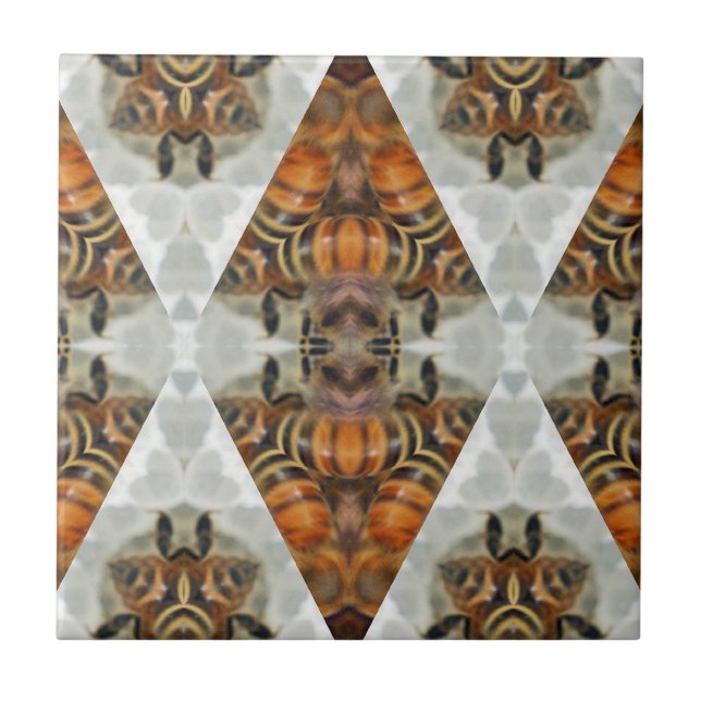Carreau Mandala d'abeille de miel (Devant)