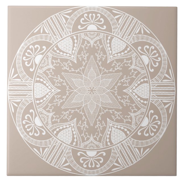 Carreau Mandala de laine (Devant)