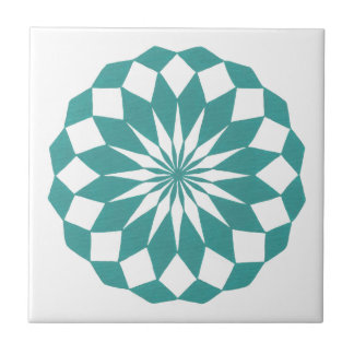 Carreau Mandala Diamond en Trivet Turquoise Turquoise