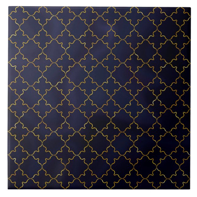 Carreau mandala,gold,baroque,elegant ceramic tile (Devant)