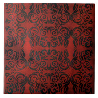 Carreau mandala noir romantique élégante céramique