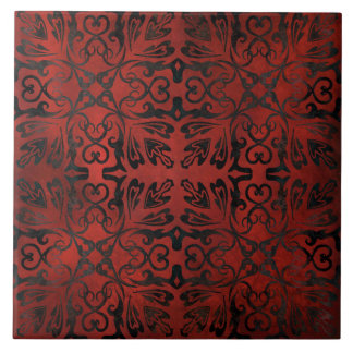 Carreau mandala noir romantique élégante céramique