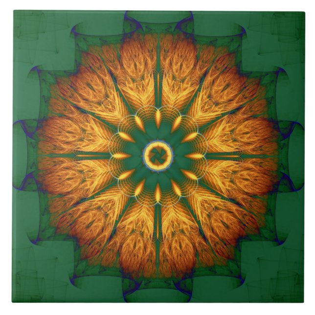 Carreau Mandala Orange (Devant)