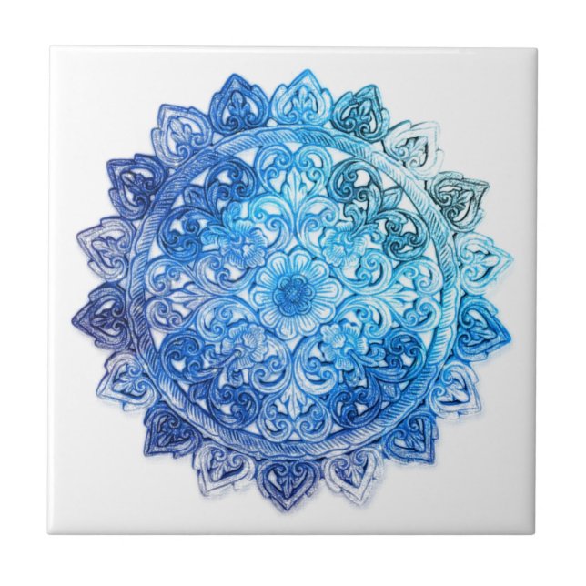 Carreau Mandela bleu (Devant)