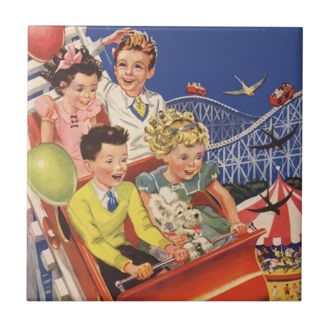 Carreau Manège de montagnes russes pour enfants avec ballo (Devant)