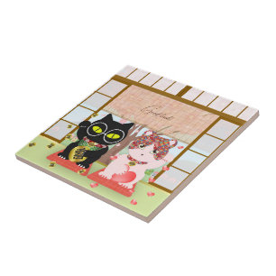 Carreau Maneki Neko Lucky Poiluna