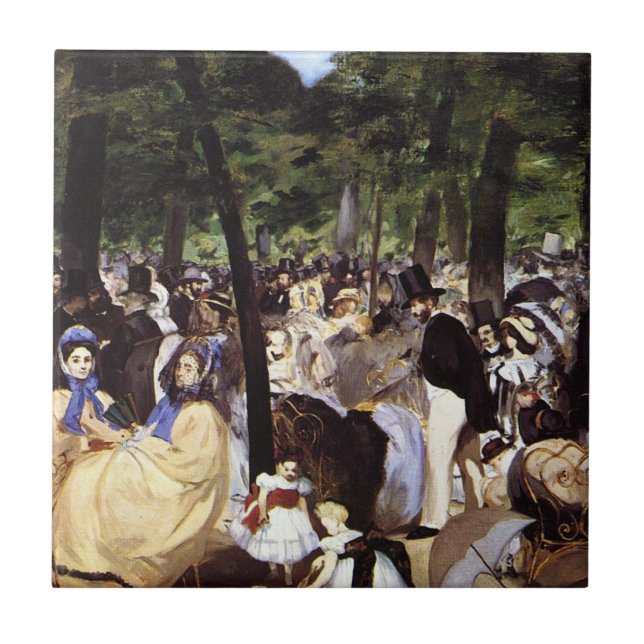 Carreau Manet : Musique dans le jardin des Tuileries (Devant)