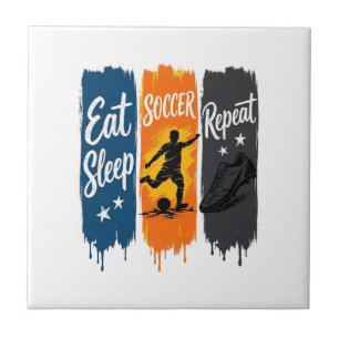 Carreau Manger Dormir Football Répéter Chemise Vintage Foo