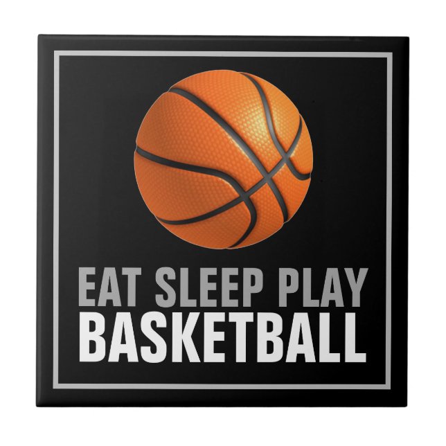 Carreau Manger Sommeil Jouer Basket-Ball Artwork Motivatio (Devant)