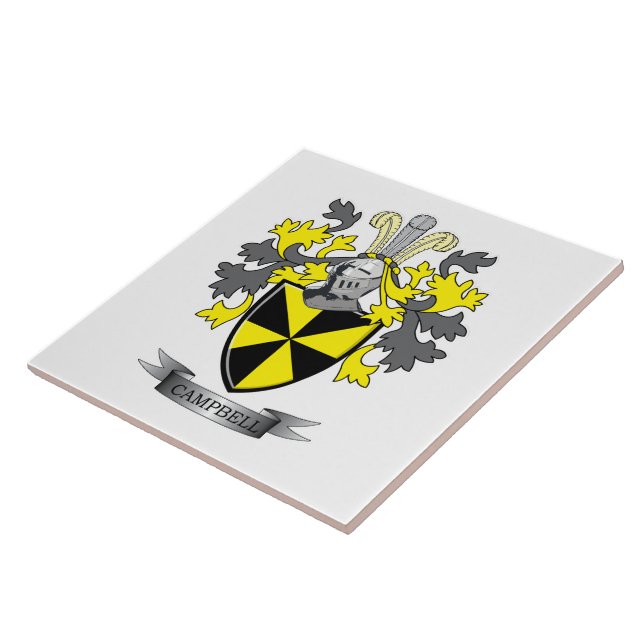 Carreau Manteau de crête de famille de Campbell des bras (Côté)