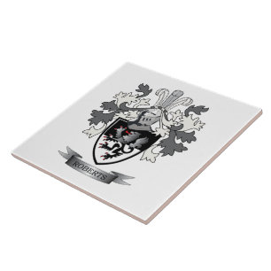 Carreau Manteau de crête de famille de Roberts des bras