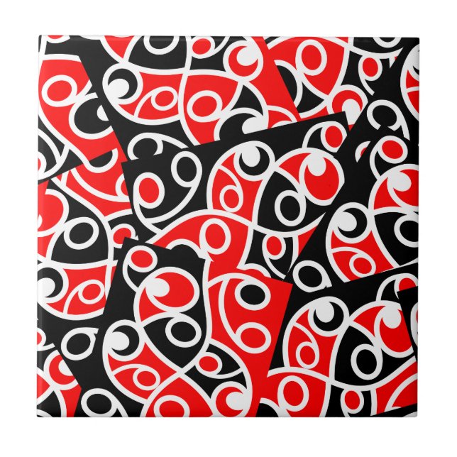 Carreau Maori Kowhaiwhai Tribal Nouvelle-Zélande (Devant)