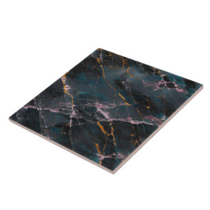 Carreau Marble Ocean Blue Rose Gold Collection populaire