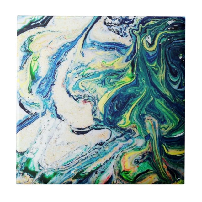 Carreau Marbre bleu et vert (Devant)