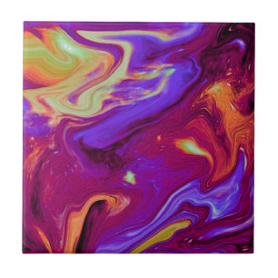 Carreau Marbre, Bleu, Violet, Jaune