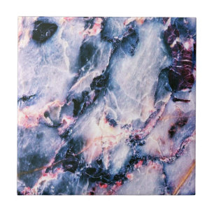 Carreau Marbre coloré élégant Bleu blanc et rose