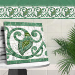 Carreau Marbre de Mosaïque Ornement vert et blanc<br><div class="desc">Marbre de Mosaïque Ornement vert et blanc</div>
