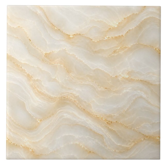 Carreau Marbre doré beige uni motif onyx (Devant)
