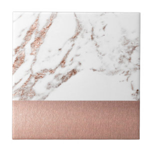 Carreau Marbre et aluminium roses d'or