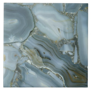 Carreau Marbre gris bleu avec Veine or