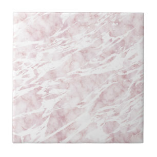 Carreau Marbre moderne rose et blanc Girly
