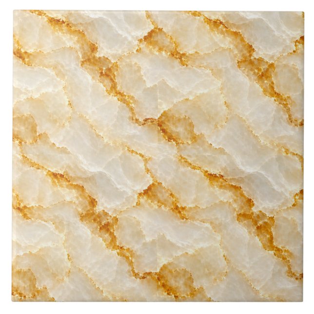 Carreau Marbre Onyx Doré Motif Luxe Sans Couture (Devant)