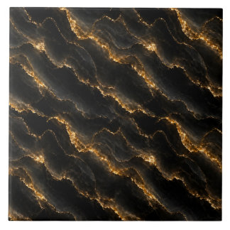 Carreau Marbre Onyx Or Noir Motif Sans Couture