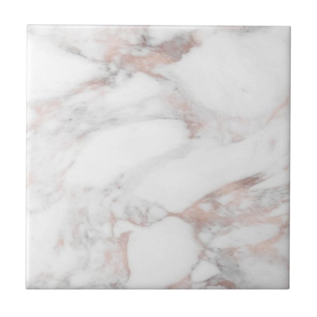 Carreau Marbre or Rose tendance Modèle personnalisé (Devant)