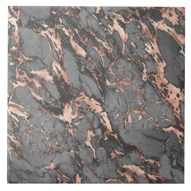 Carreau Marbre rose gris or design moderne (Devant)