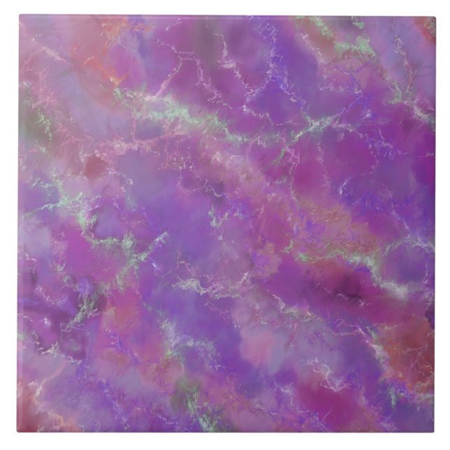 Carreau Marbre rose, violet et argent (Devant)
