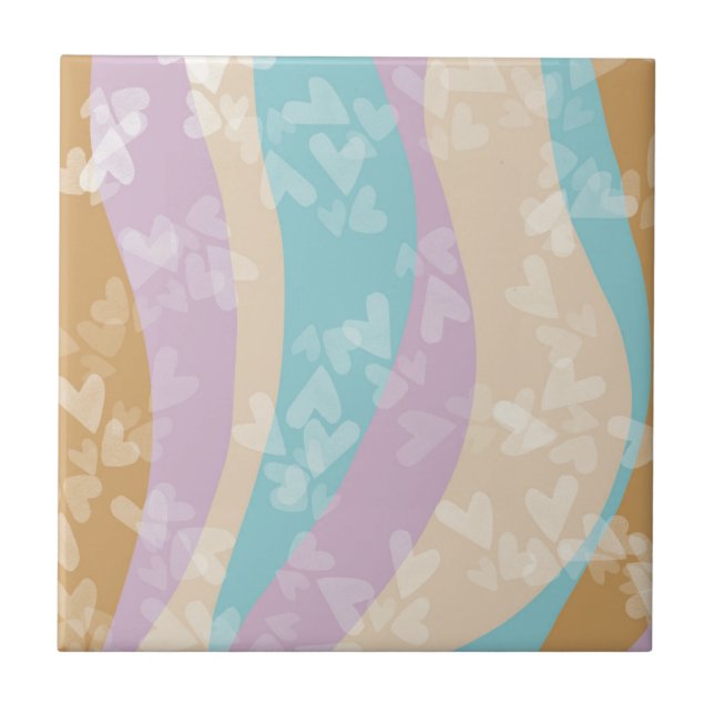 Carreau Marbre super Frottes Pastel Coeur Timbres (Devant)