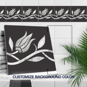 Carreau Marbre Turc tulip Frontière sans couture