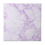 Carreau Marbre violet blanc violet<br><div class="desc">Elégant et tendance ultra violet,  imprimé en faux marbre couleur lavande.</div>