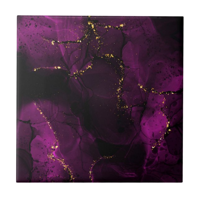 Carreau Marbre violet et doré (Devant)