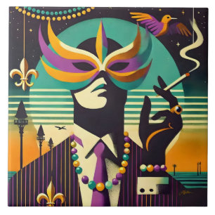 Carreau Mardi Gras L'Homme Fumeur