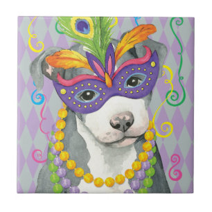 Carreau Mardi Gras Pit Bull Terrier
