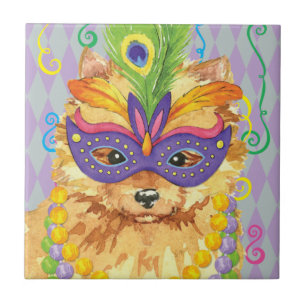 Carreau Mardi gras Pomeranian