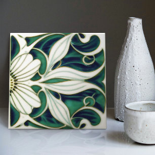 Carreau Marguerite Art Déco Décoration Murale Fleur Daisy 