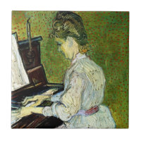 Marguerite Gachet au piano par Vincent van Gogh