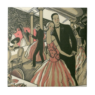 Carreau Mariage Art Déco vintage, Première Danse pour mari