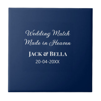 Carreau Mariage Match fait au ciel mariage faveurs bleu