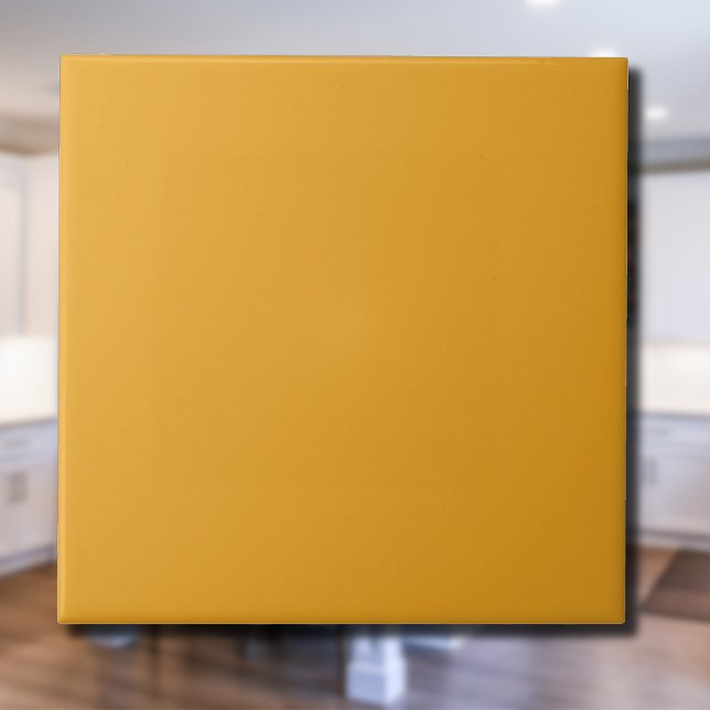 Carreau Marigold Jaune Couleur uni | Classic Elegant (Créateur téléchargé)