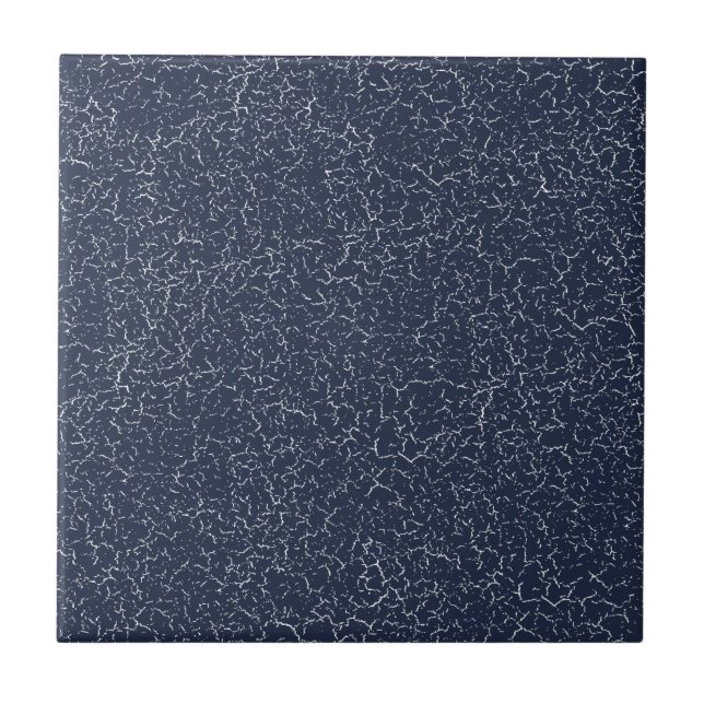 Carreau Marine Blue Cracker Glaze Solid Color Tile (Devant)