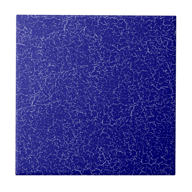 Carreau Marine Blue Cracker Glaze Solid Color Tile (Devant)