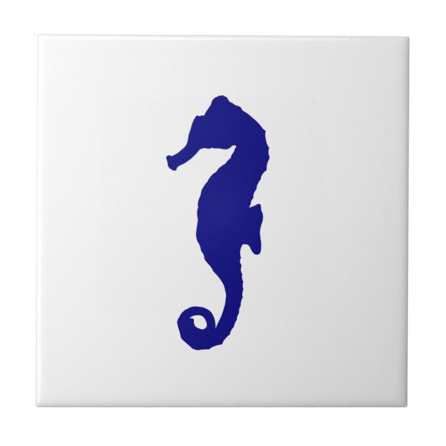 Carreau Marine Blue Seahorse (Devant)